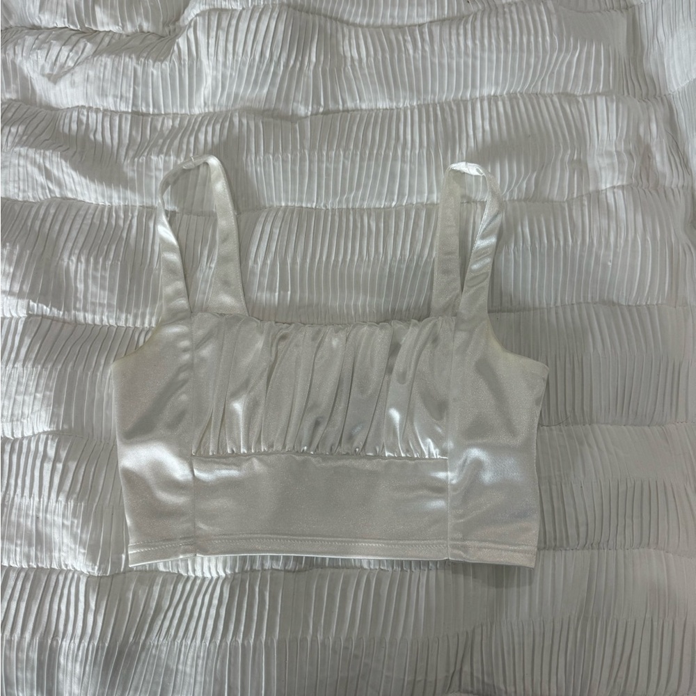 Adika Ivory Satin Top